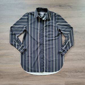 Lysse Black and White Striped Button Down Shirt